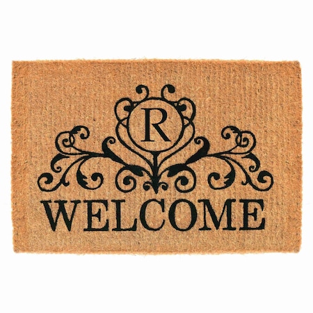 Calloway Mills Monogram Door Mat, Black, Natural, 18 in W x 30 in L 102561830R